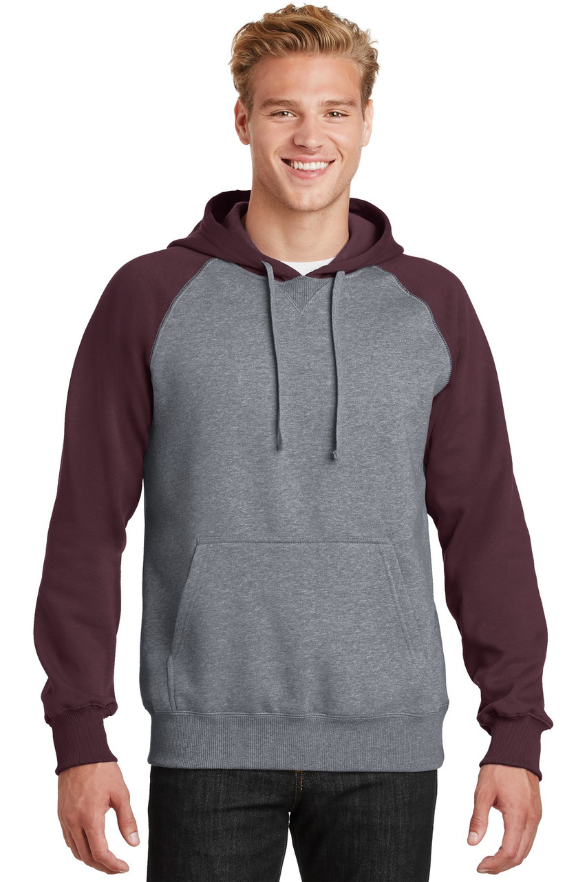 Custom Sport-Tek Raglan Colorblock Pullover Hooded Sweatshirt. ST267
