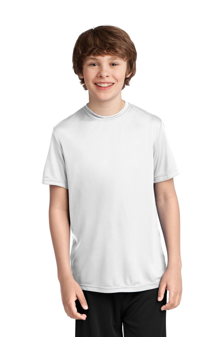 Embroidered Port & Company Youth Performance Tee. PC380Y