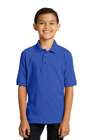 Embroidered Port & Company Youth Core Blend Jersey Knit Polo. KP55Y
