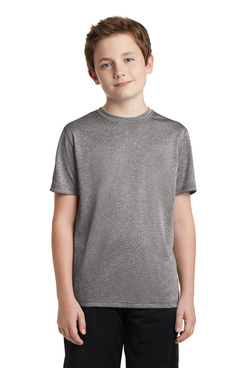 Embroidered Sport-Tek Youth Heather Contender Tee. YST360