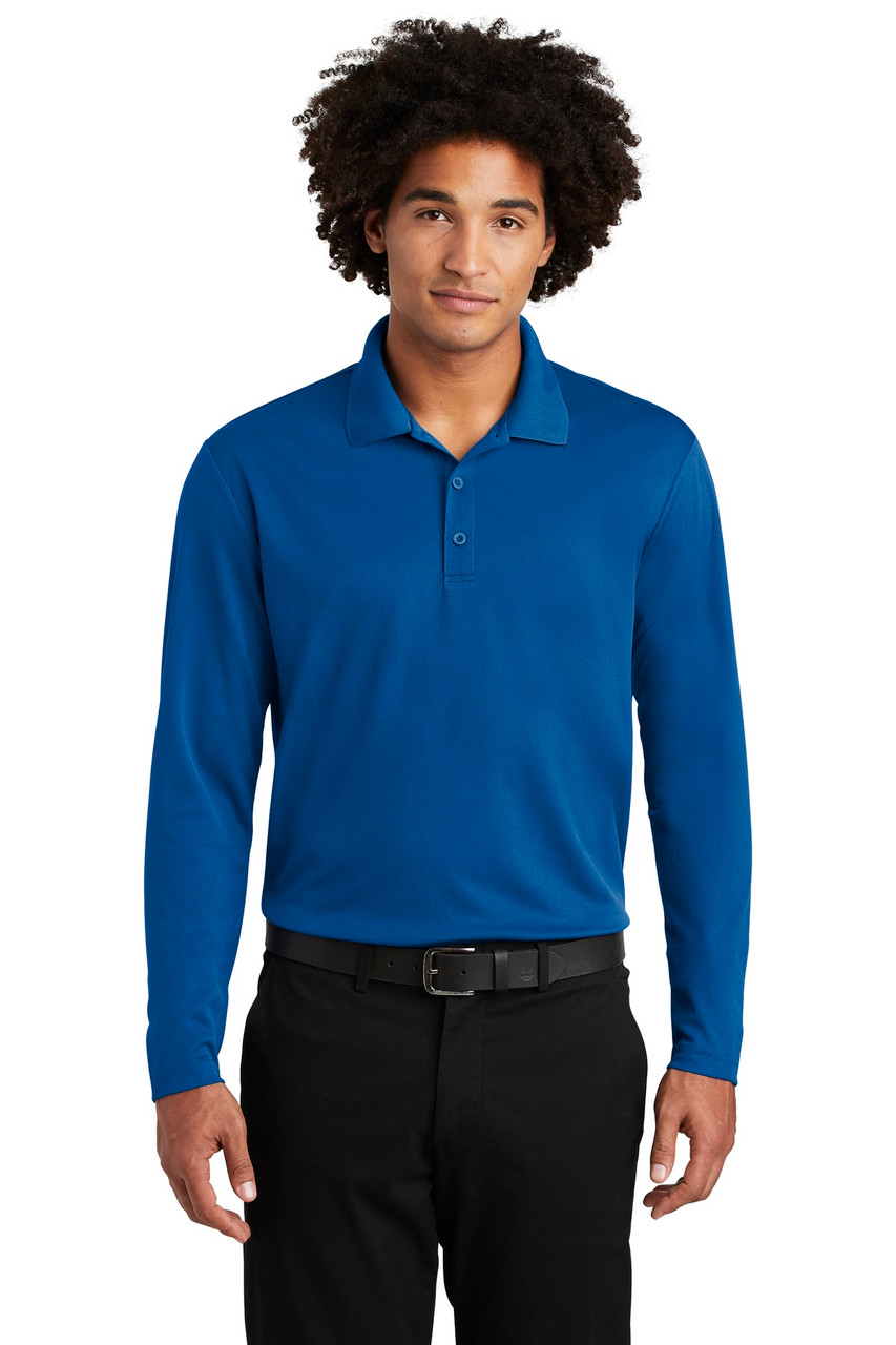 Embroidered Sport-Tek PosiCharge RacerMesh Long Sleeve Polo. ST640LS