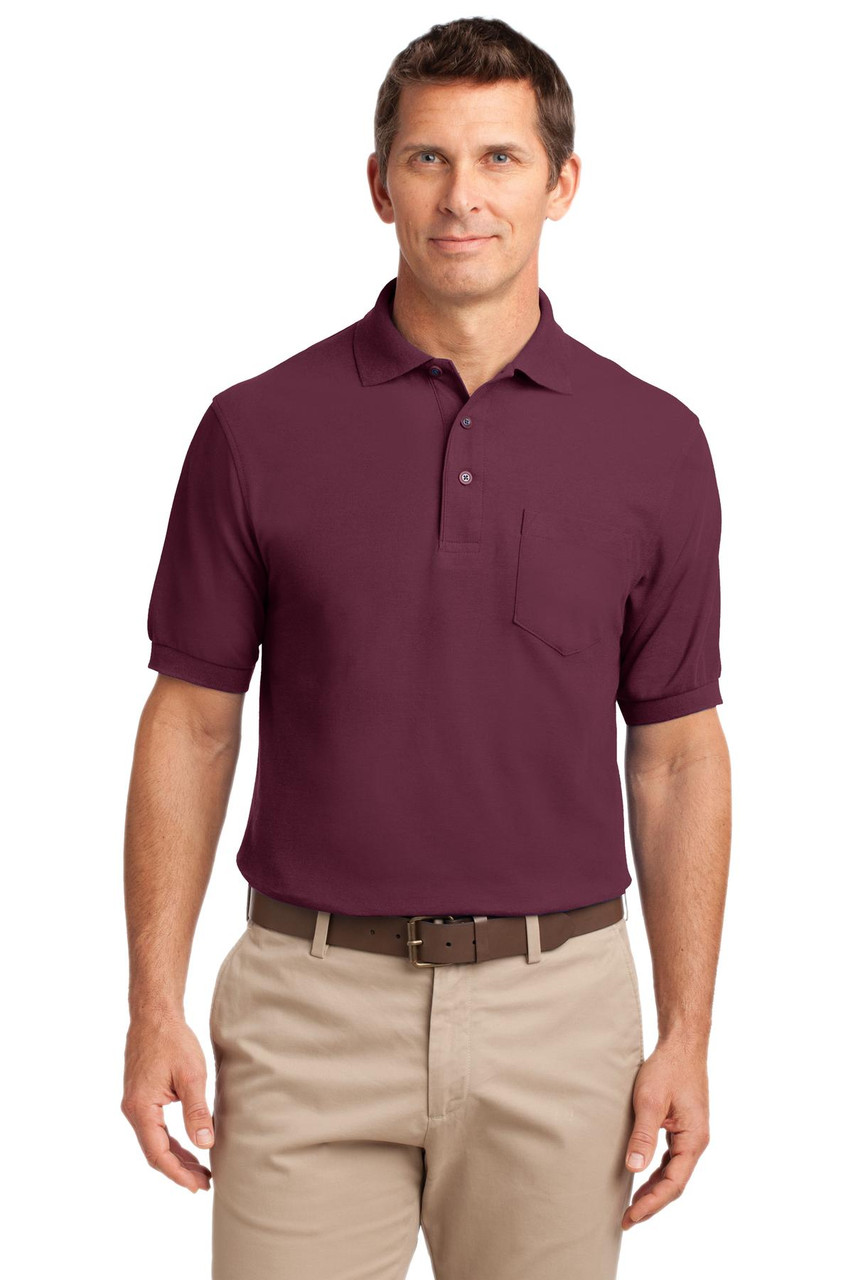 Embroidered Port Authority Tall Silk Touch Polo with Pocket. TLK500P