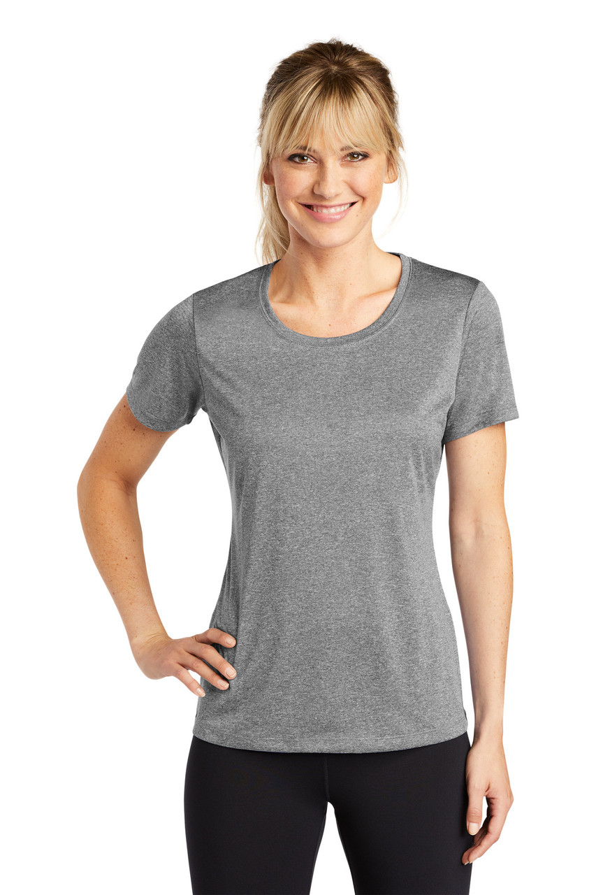 Custom Sport-Tek Ladies Heather Contender Scoop Neck Tee. LST360