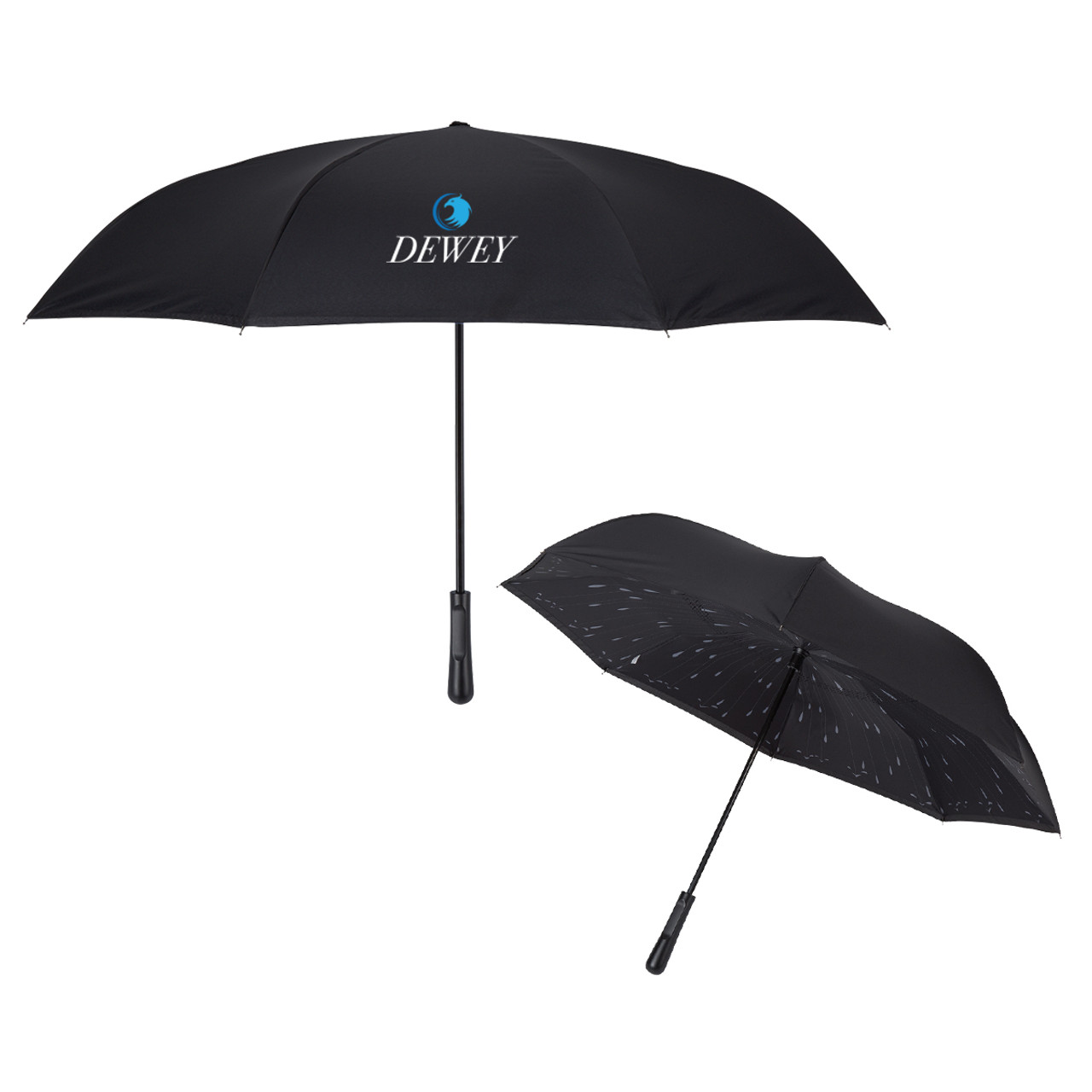 Custom 48" Arc Rain Drops Inversion Umbrella 4045