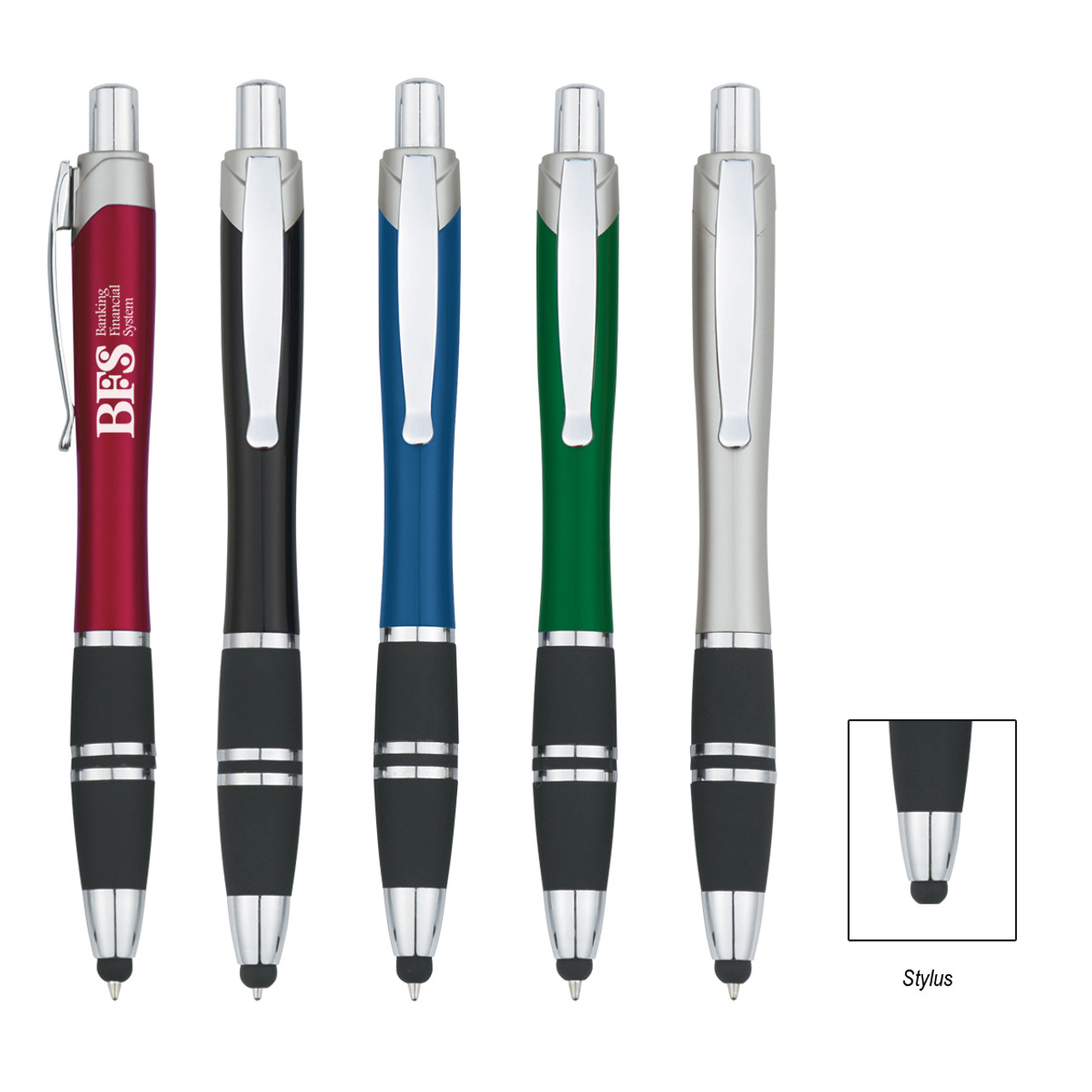 Custom Tri-Band Pen With Stylus 908