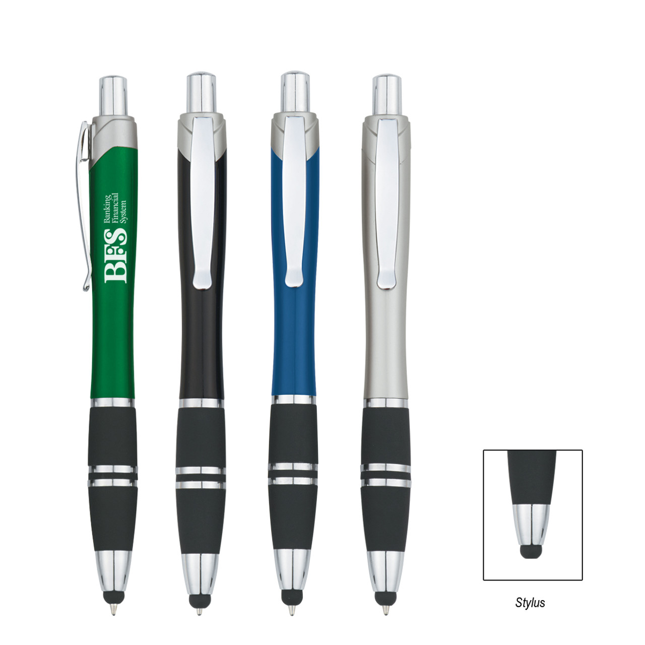 Custom Tri-Band Pen With Stylus 908