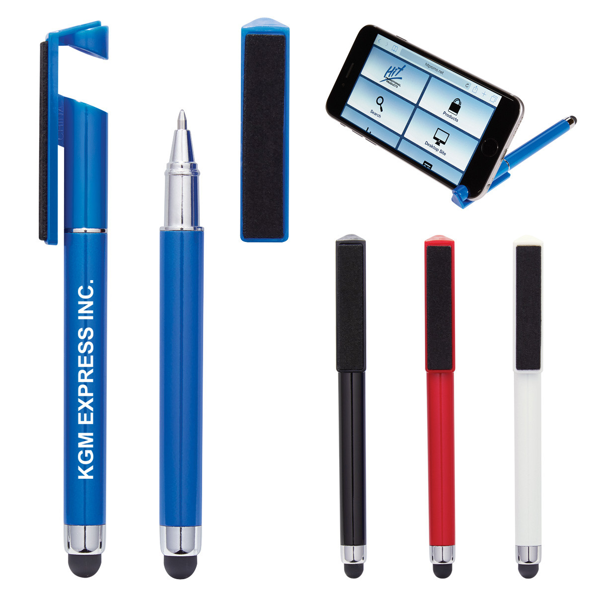 Custom Stylus Pen With Phone Stand And Screen Cleaner 909