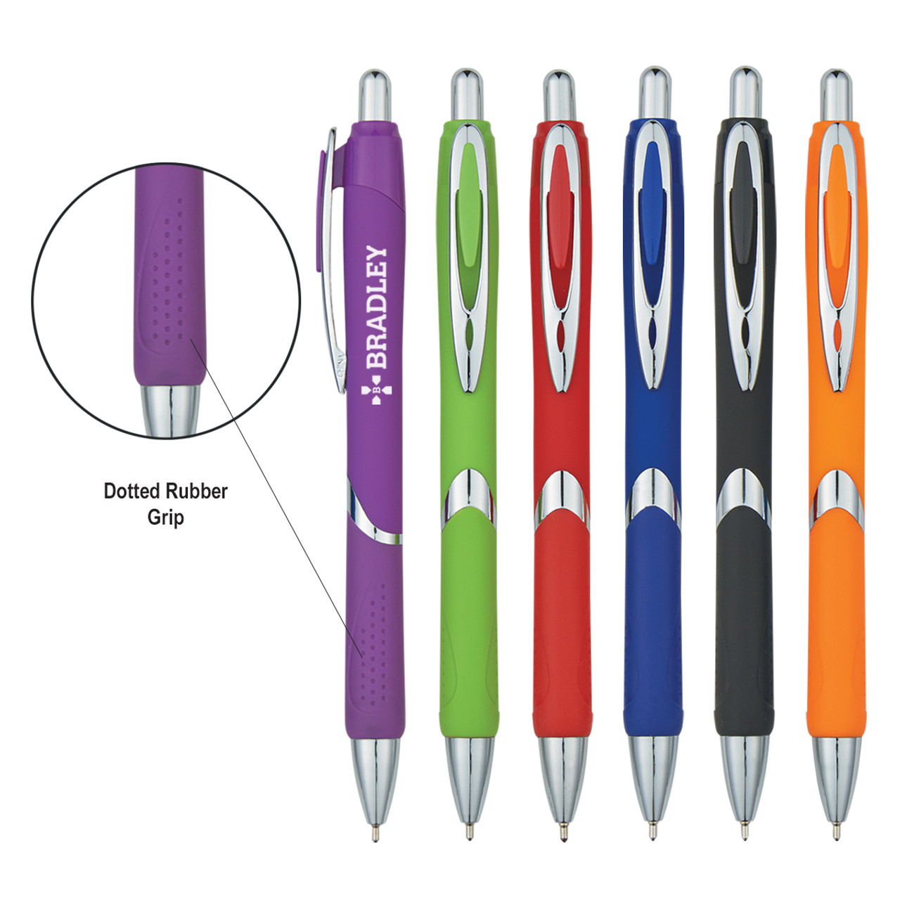 Custom Dotted Grip Sleek Write Pen 886