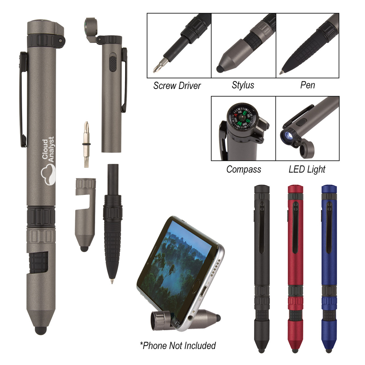 Custom 6-In-1 Quest Multi Tool Pen 2547
