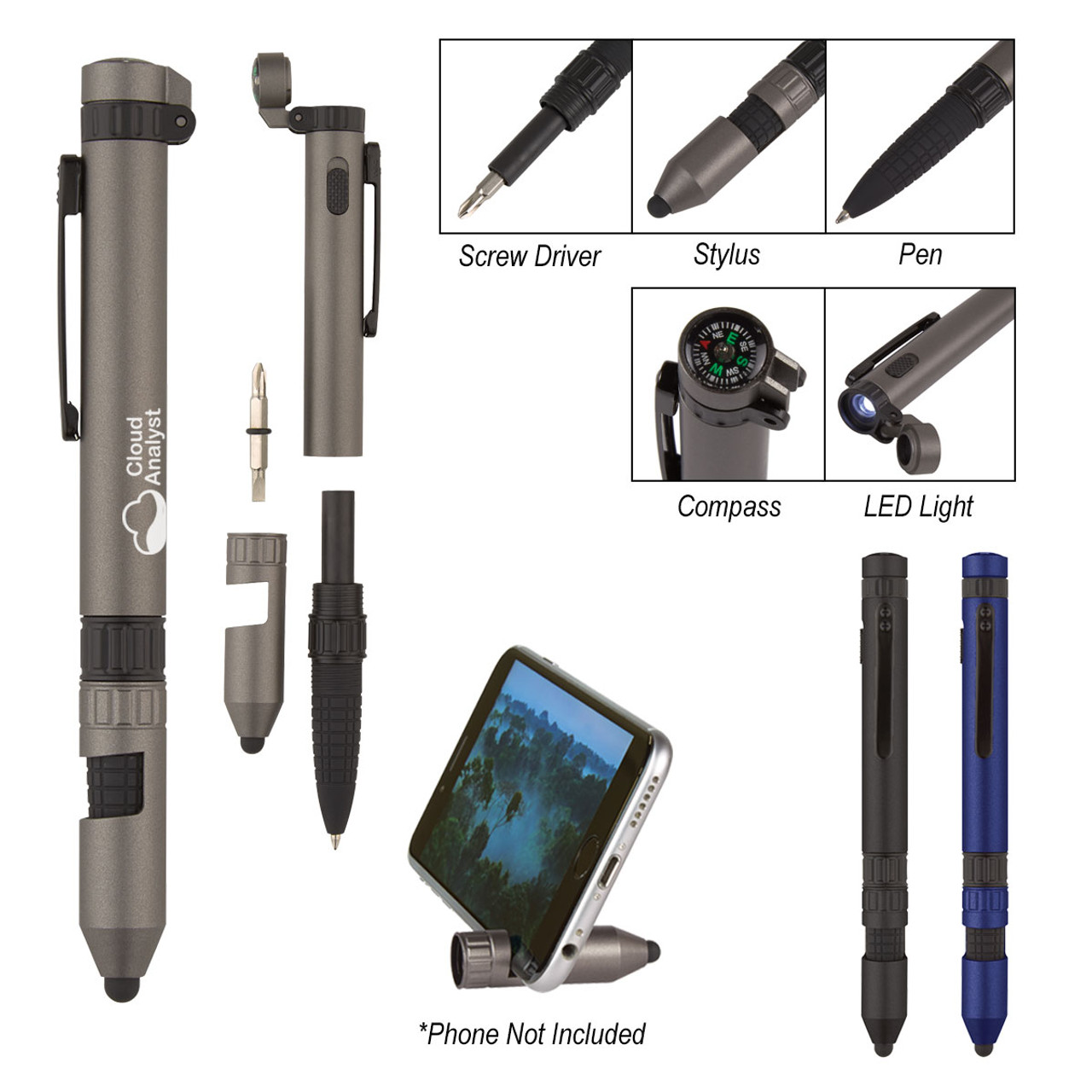 Custom 6-In-1 Quest Multi Tool Pen 2547