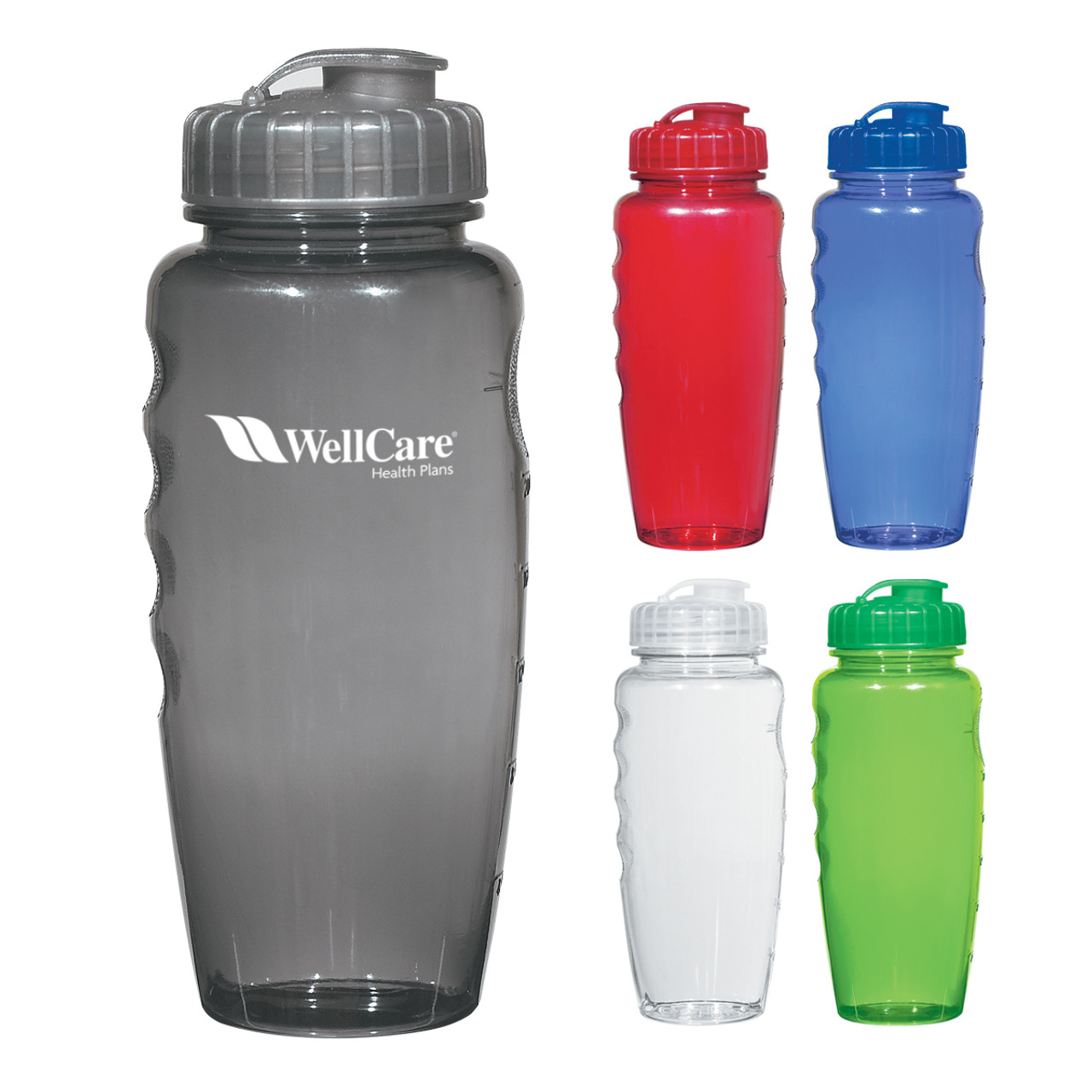 Custom 30 Oz. Poly-Clear™ Gripper Bottle 5898