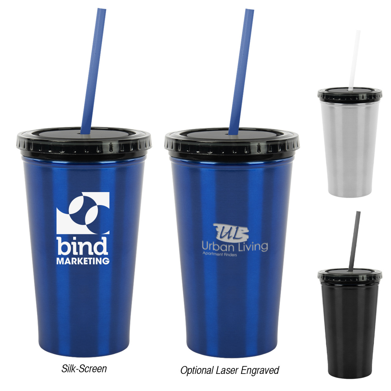 Custom 16 Oz. Stainless Steel Double Wall Tumbler  5845