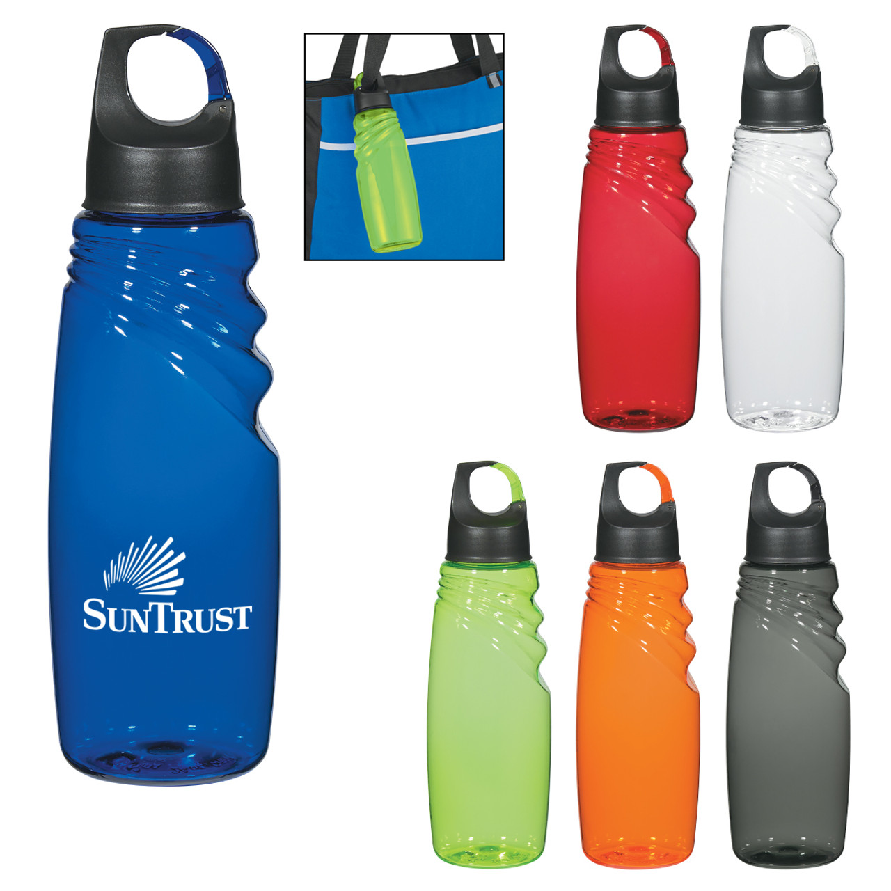 Custom 24 Oz. Crest Carabiner Sports Bottle 5933