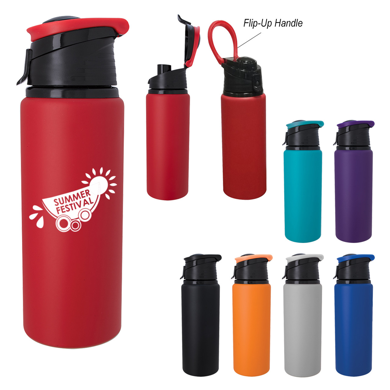 Custom 24 Oz. Velvet Touch Aluminum Bottle 5663
