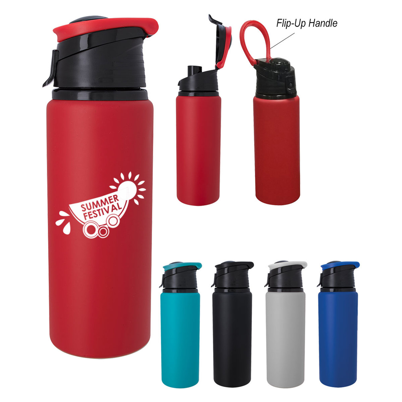 Custom 24 Oz. Velvet Touch Aluminum Bottle 5663