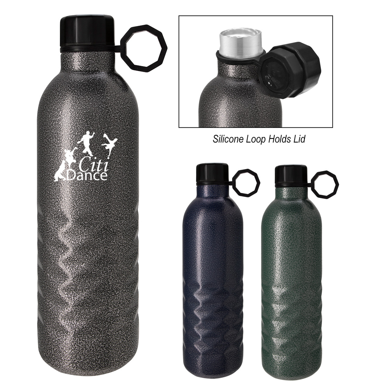 Custom 17 Oz. Arlington Hammered Stainless Steel Bottle 5353