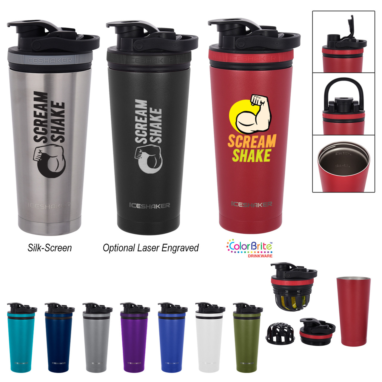 Jet Shaker Bottle 21 oz. With Logo