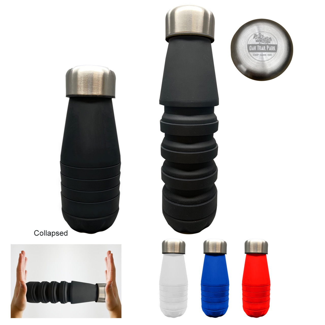 Custom 16 Oz. Collapsible Swiggy Bottle 5592