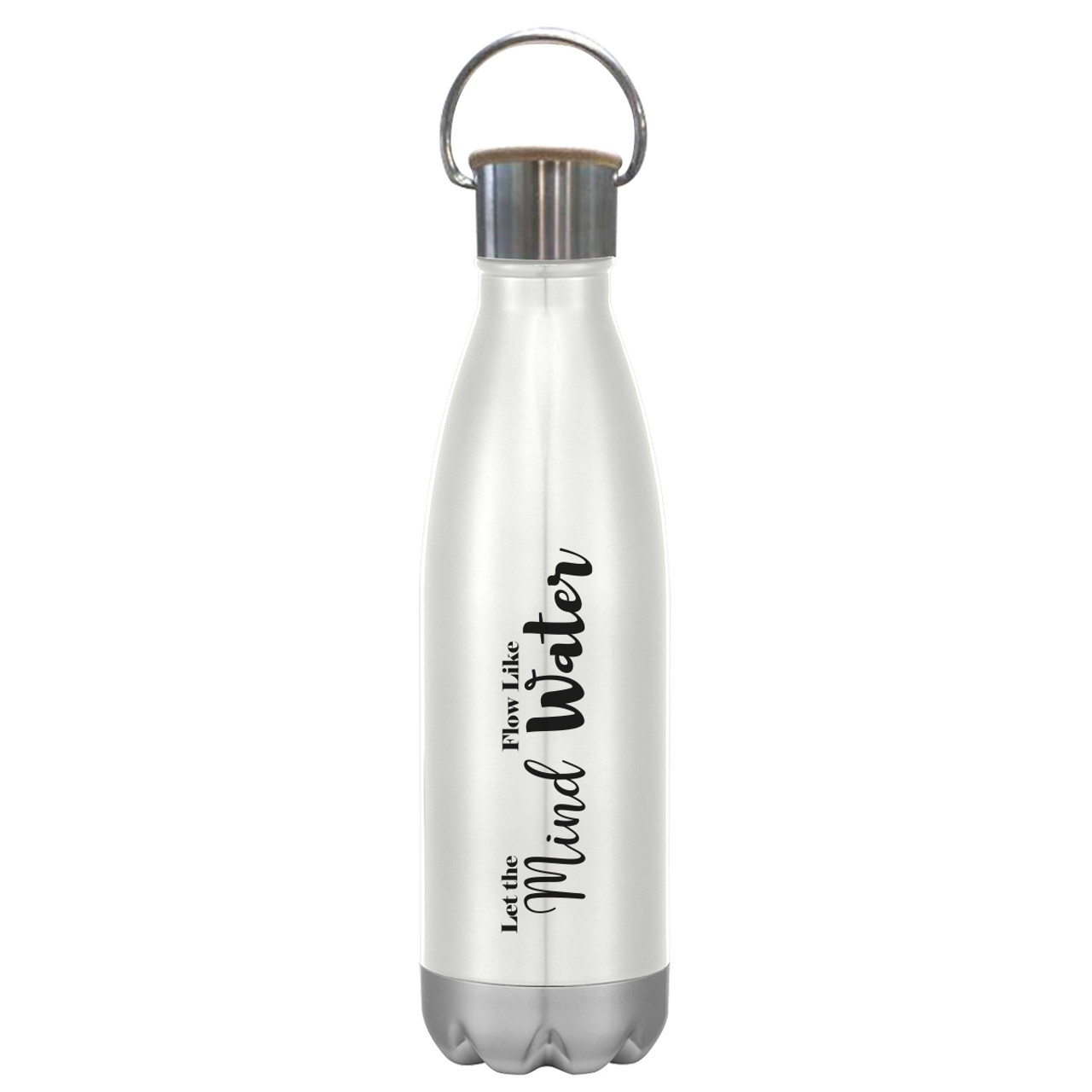 Custom 16 Oz. Swiggy Stainless Steel Bottle With Bamboo Lid 50126