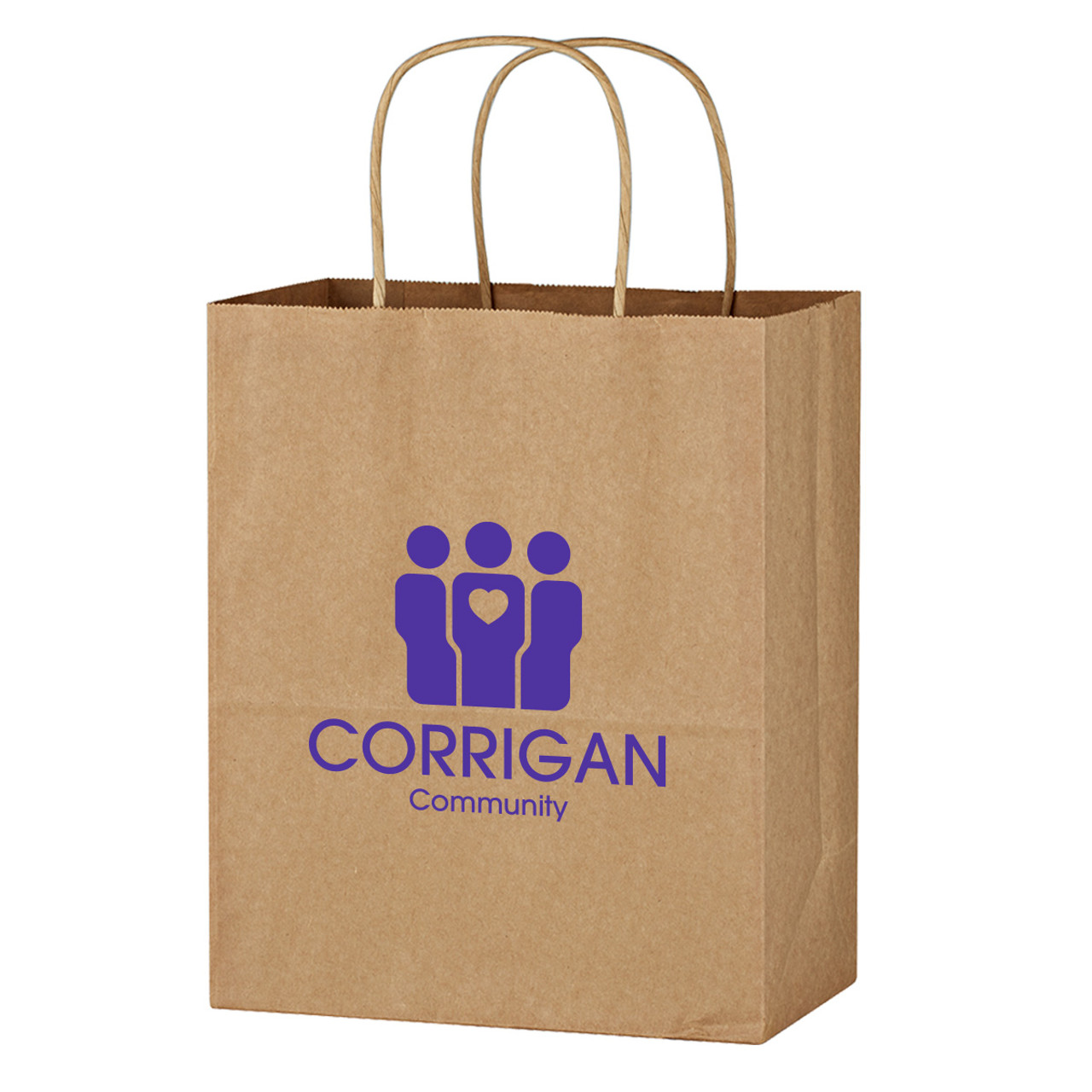 Custom Kraft Paper Brown Wine Bag - 13" x 17" 3908