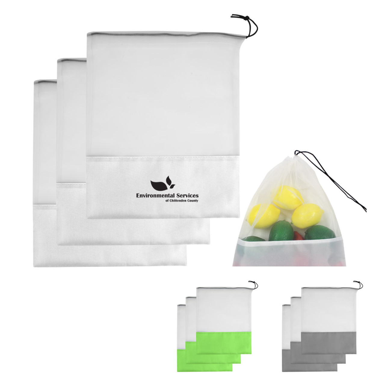 Custom 3 PC. Market Mesh Set With 100% RPET Material 30016