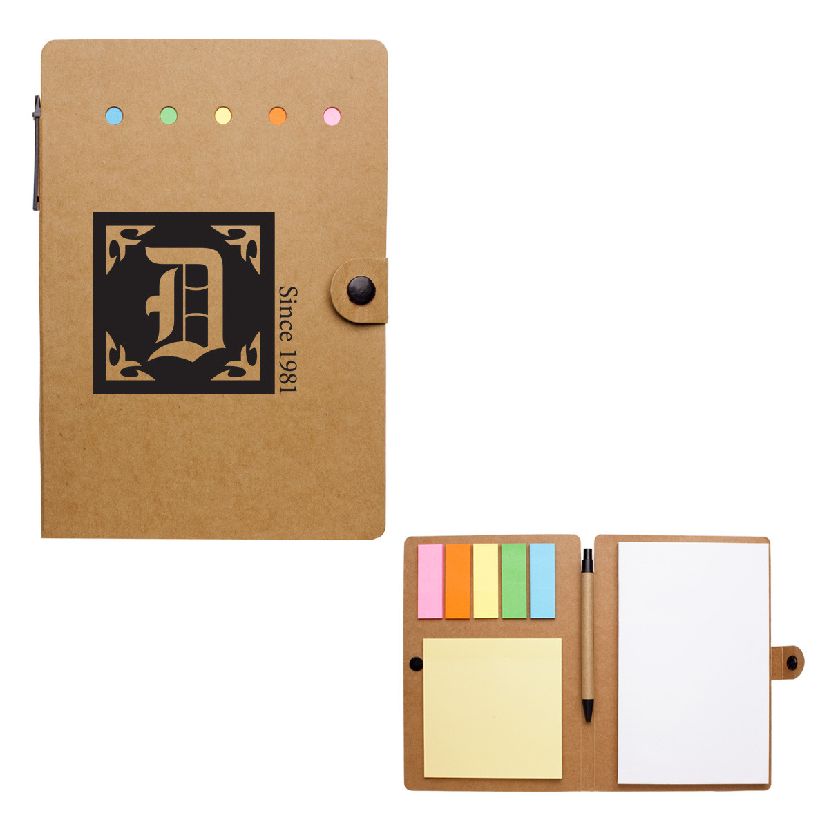 Custom Large Snap Notebook With Desk Essentials 1351