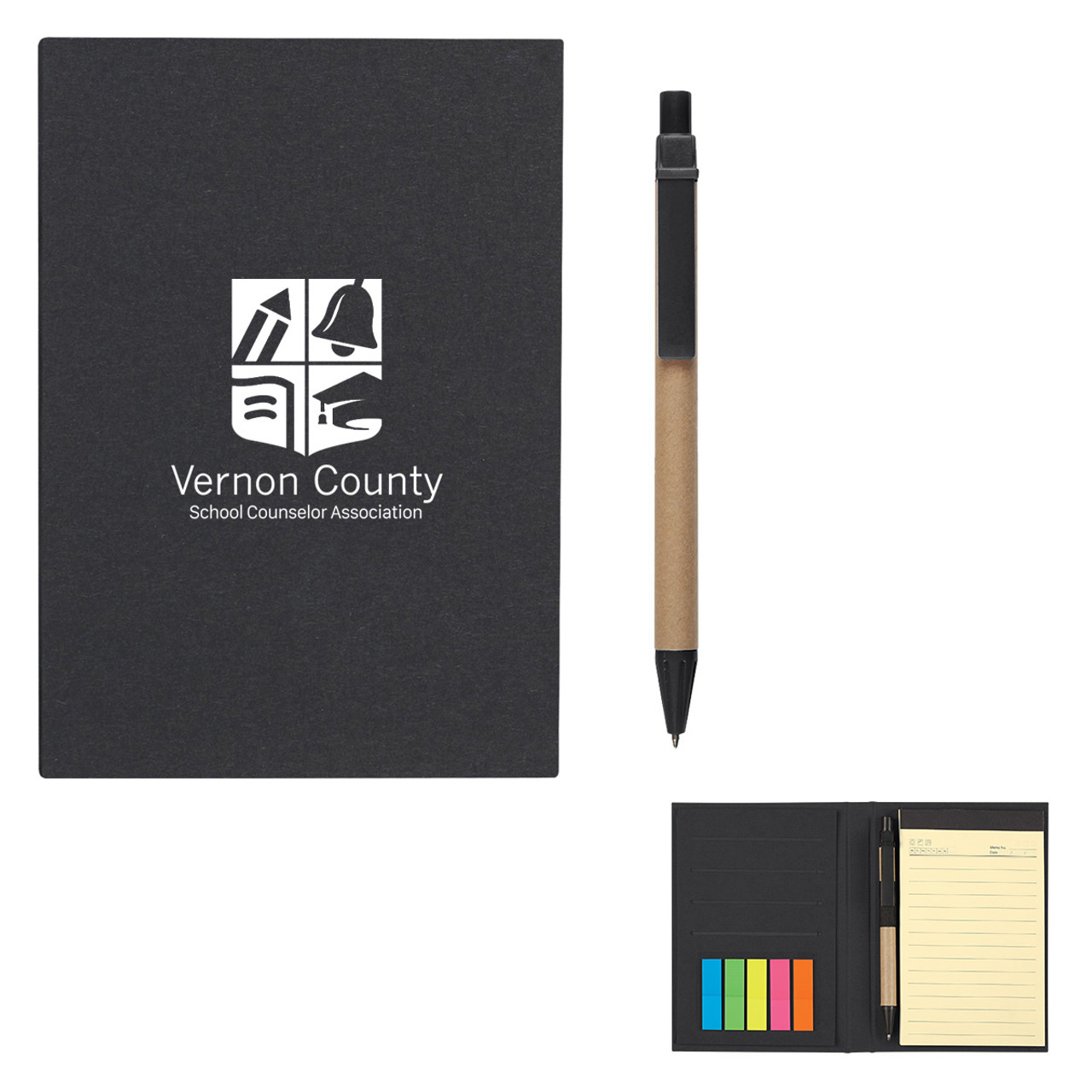 Custom Meeting Mate Notebook With Pen And Sticky Flags 6121