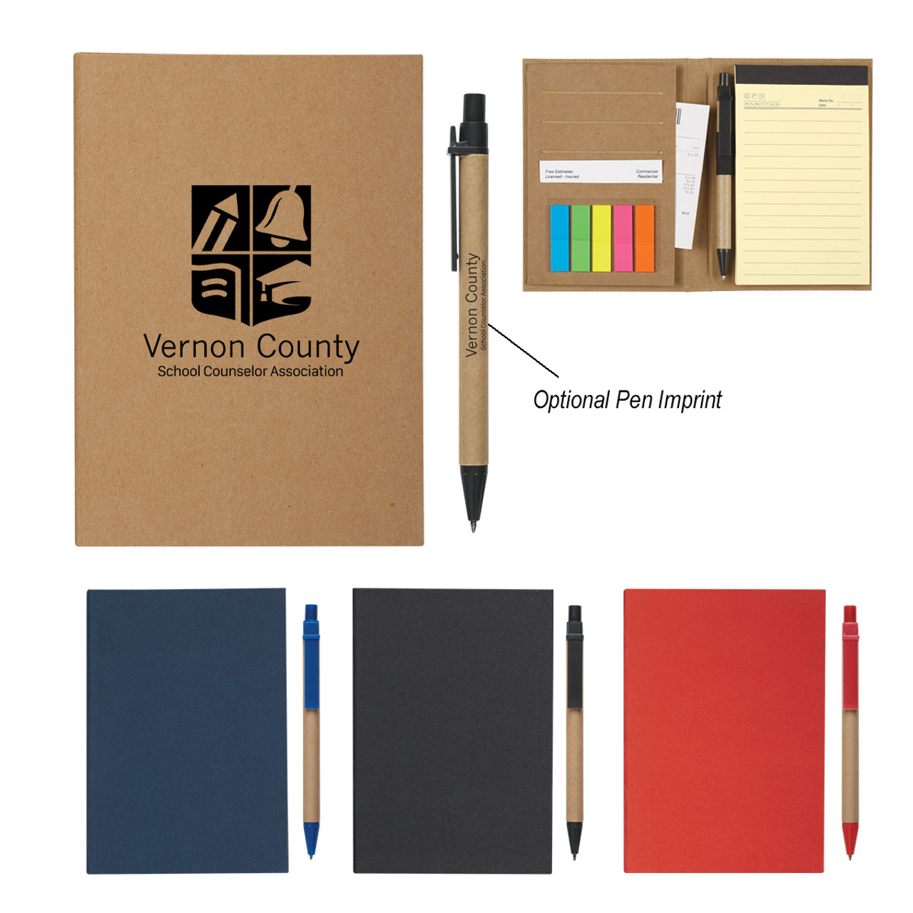 Custom Meeting Mate Notebook With Pen And Sticky Flags 6121
