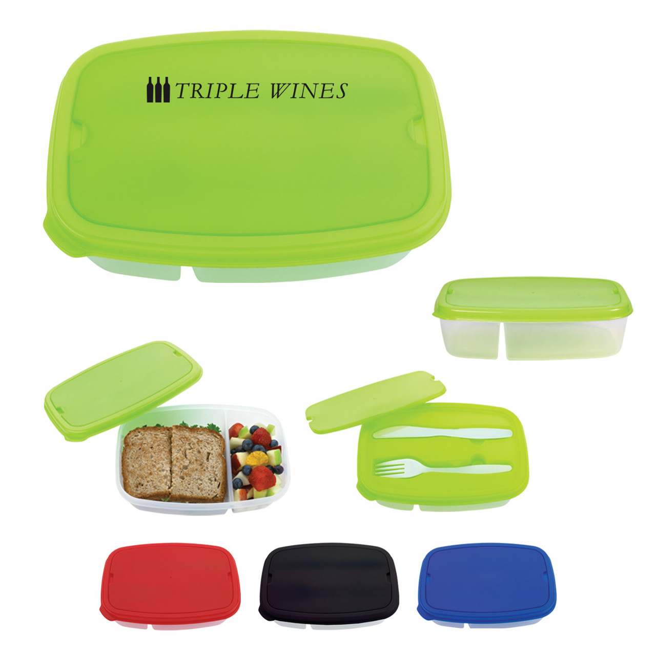 Custom 2-Section Lunch Container 2126