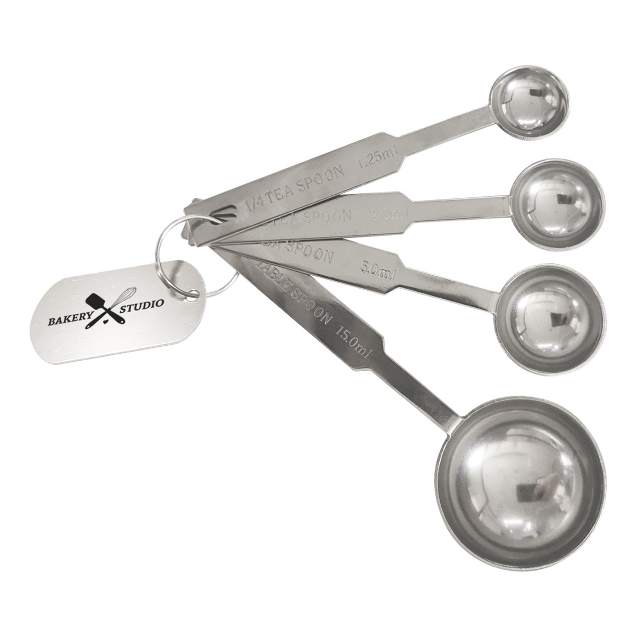Custom 4-Pc. Stainless Steel Measuring Spoons 75018