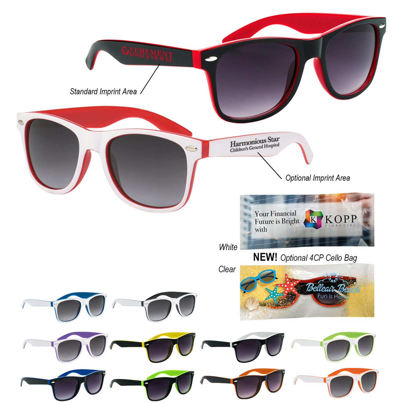 Custom Two-Tone Malibu Sunglasses 6224