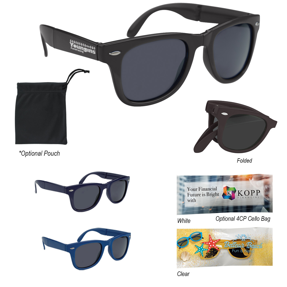 Custom Folding Malibu Sunglasses 6227