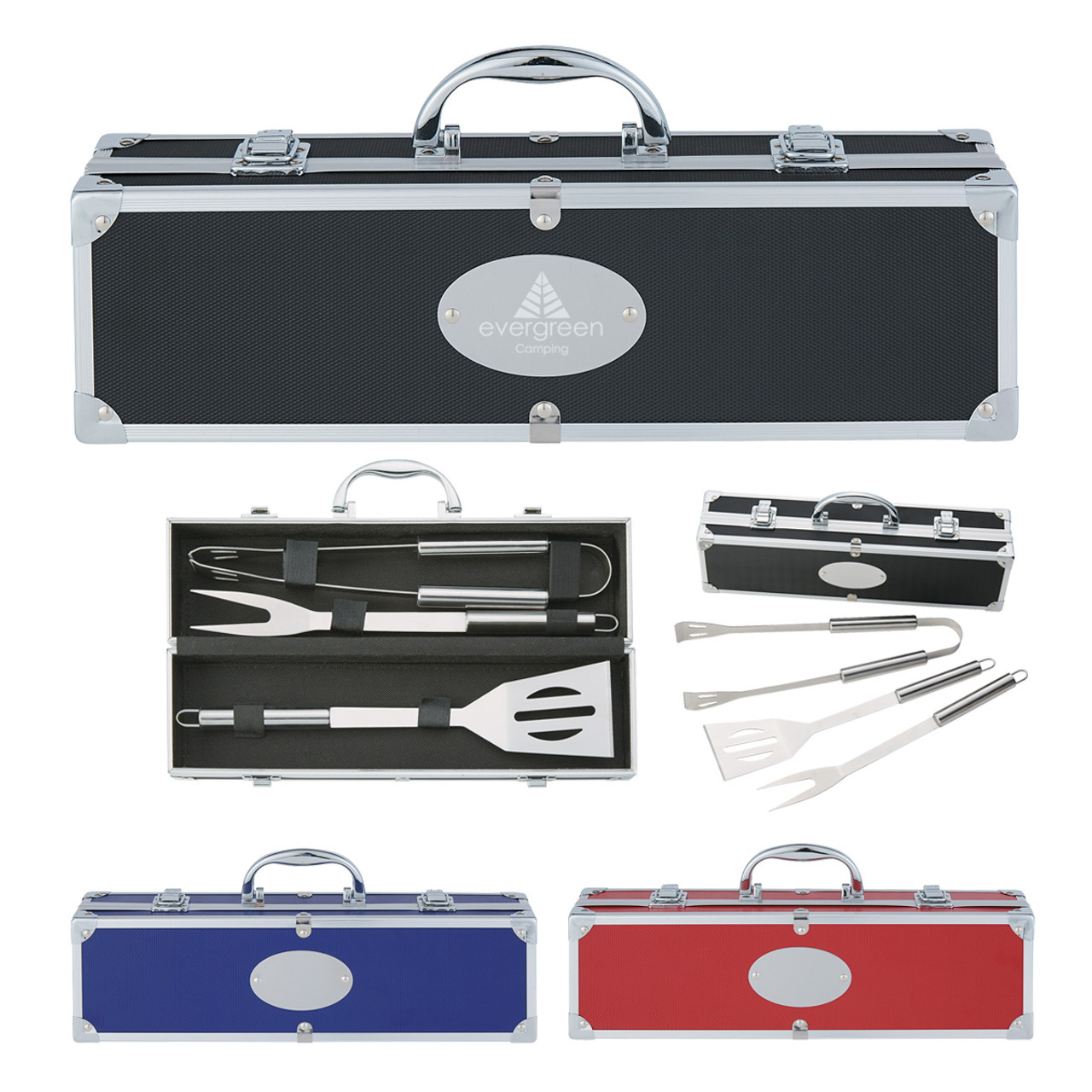 Custom BBQ Set In Aluminum Case 7036