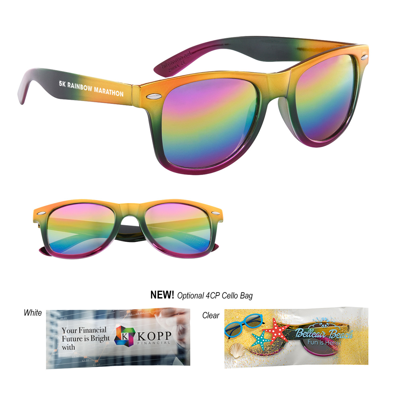 Custom Rainbow Malibu Sunglasses 6275