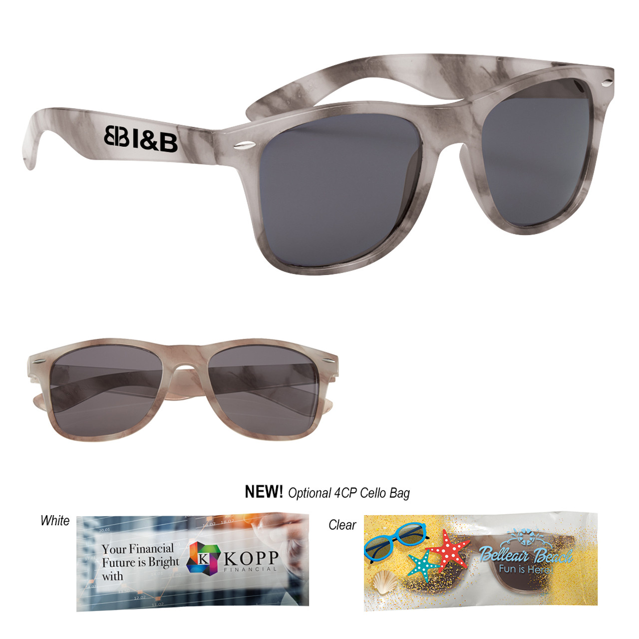 Custom Marbled Malibu Sunglasses 6258