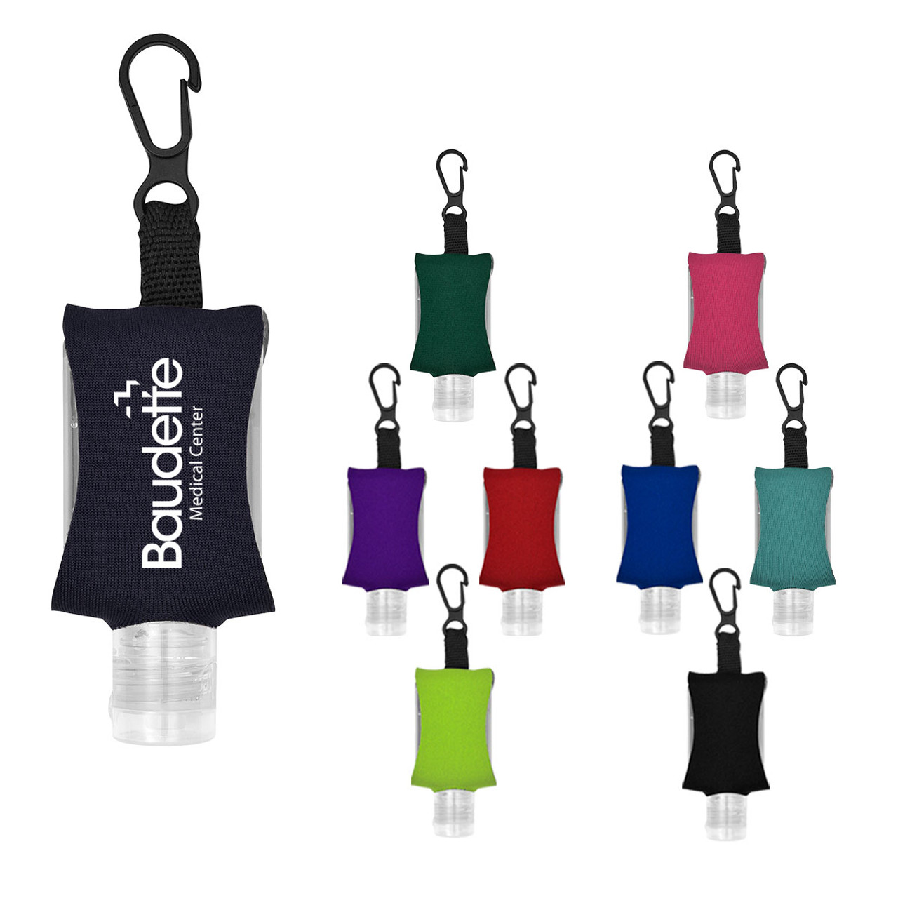Custom .5 Oz. Hand Sanitizer With EVA Case and Clip 9101