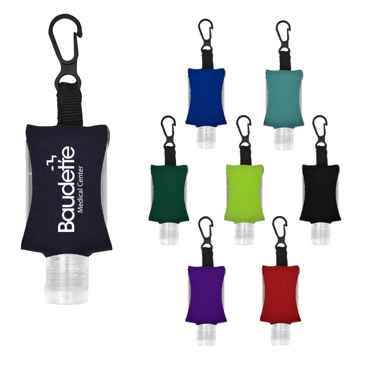 Custom .5 Oz. Hand Sanitizer With EVA Case and Clip 9101