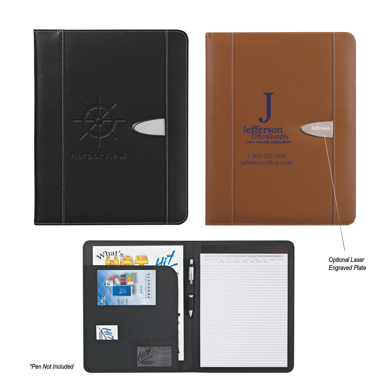 Custom Eclipse Bonded Leather Portfolio 6701