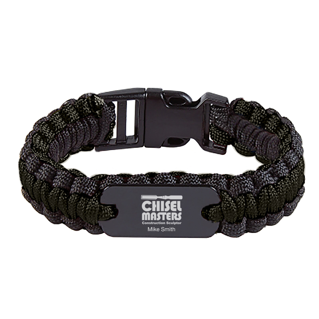 Custom Paracord Bracelet With Metal Plate 7905