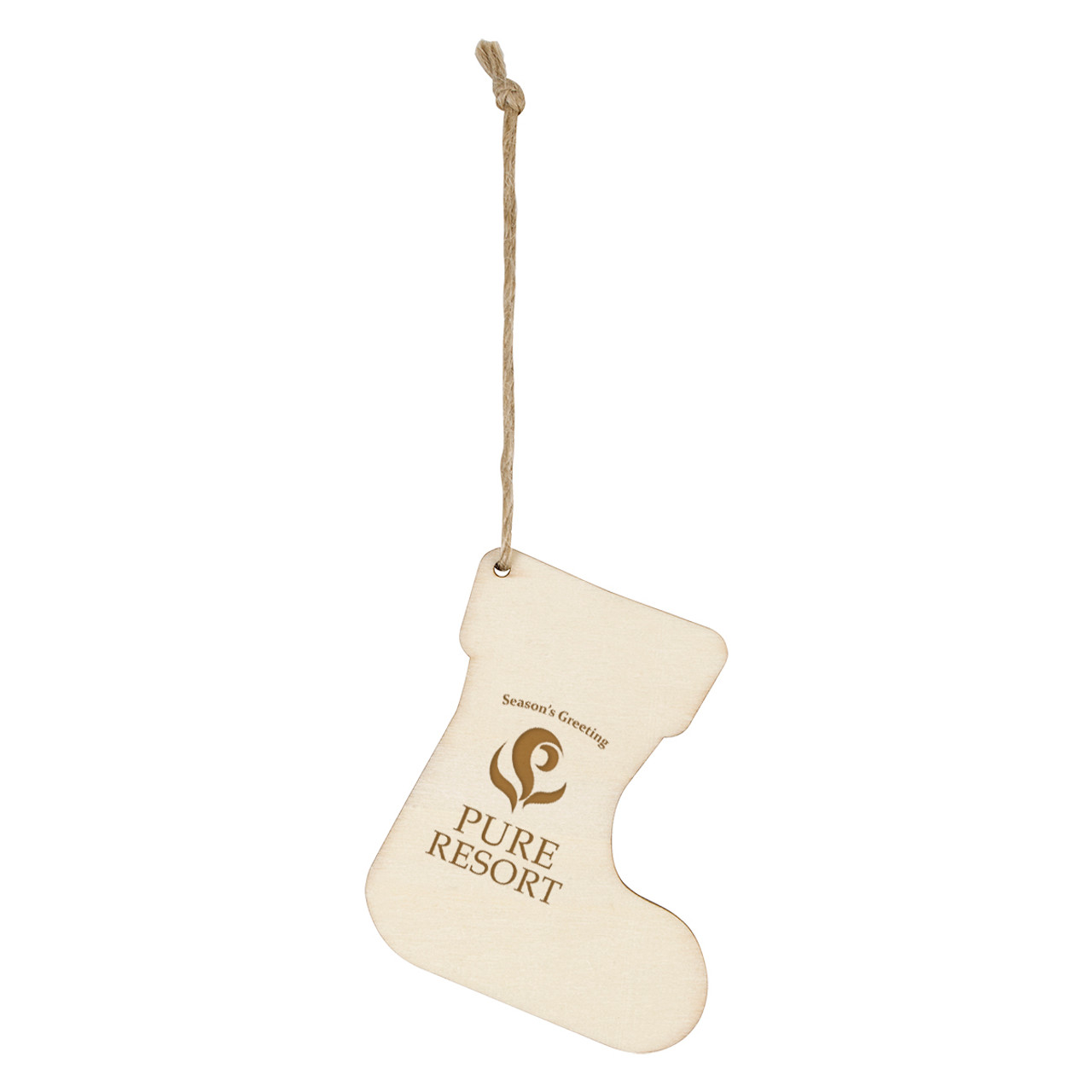 Custom Wood Ornament - Stocking 1227