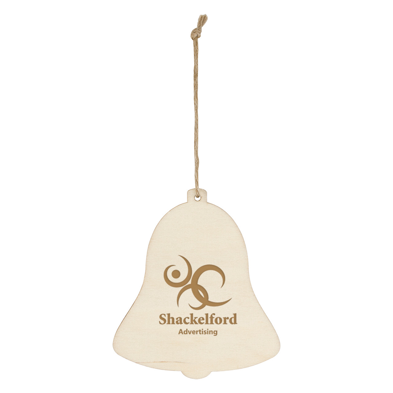 Custom Wood Ornament - Bell 1223