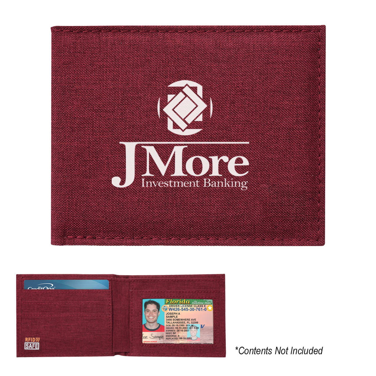 Custom Heathered RFID Data Blocking Wallet 1620