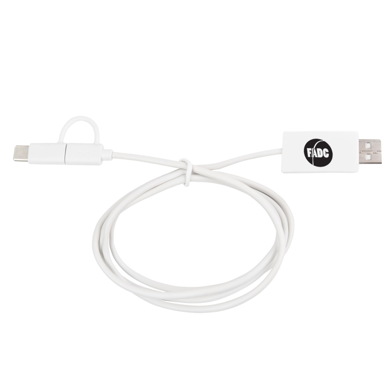 Custom 3-in-1 3 Ft. Charging Cable With Antimicrobial Additive 90019