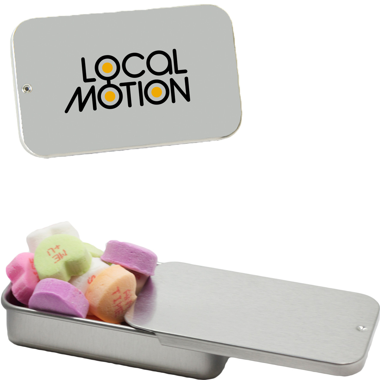 Custom Slider Tin with Conversation Hearts SLT05-CHRTS