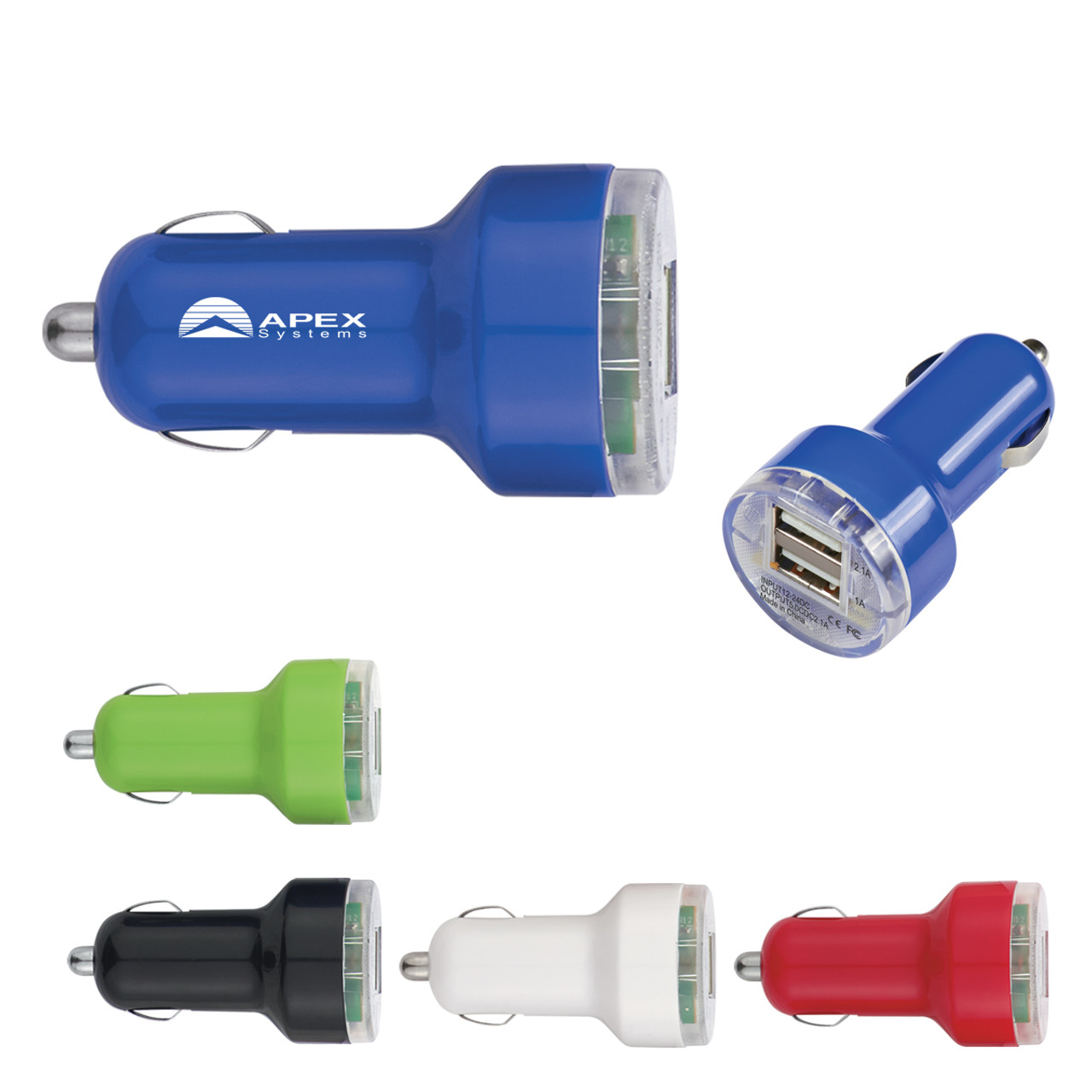 Custom Dual USB Car Charger 2602