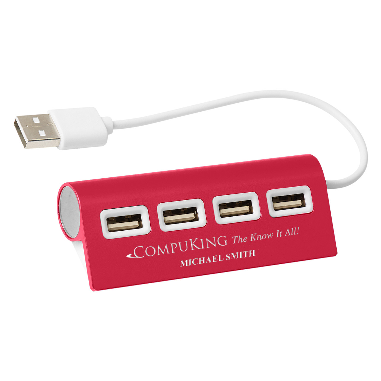 Custom 4-Port Aluminum Wave USB Hub 2833