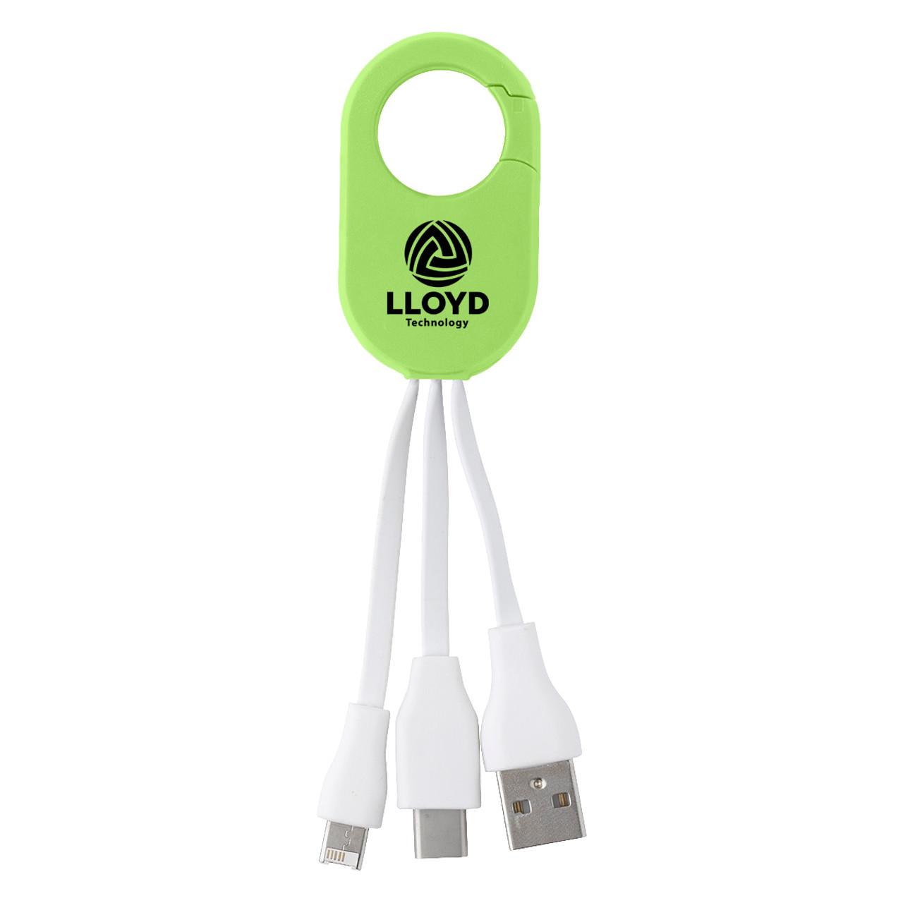 Custom 3-In-1 Charging Buddy With Carabiner Clip 2876