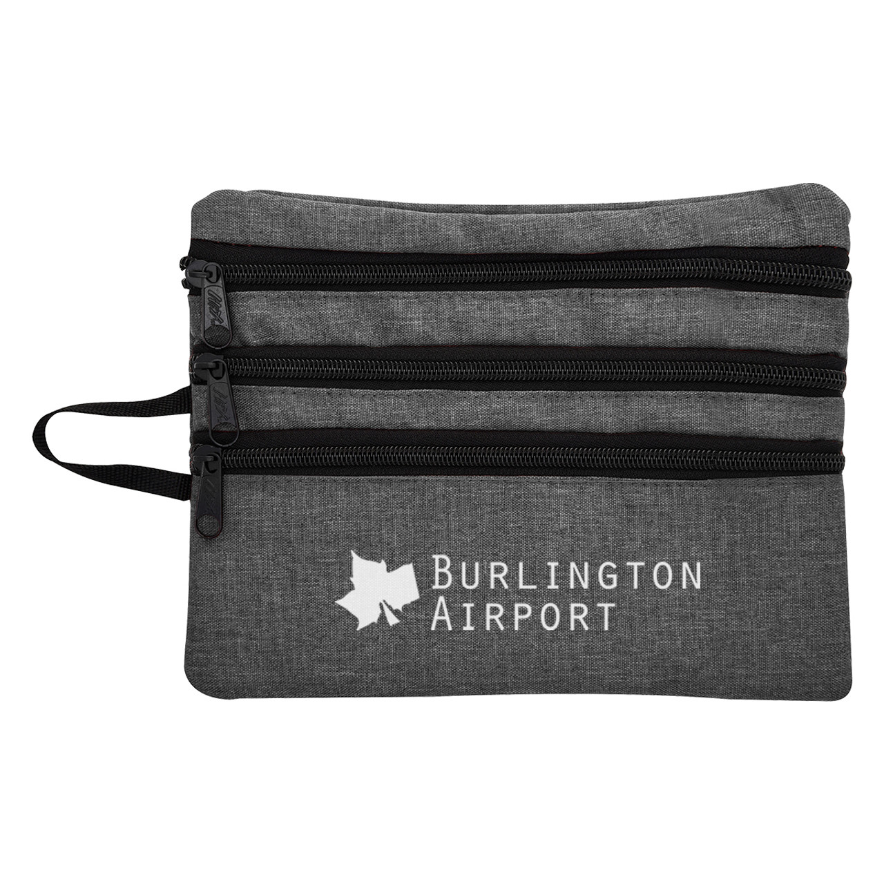 Custom Heathered Tech Accessory Travel Bag 7648