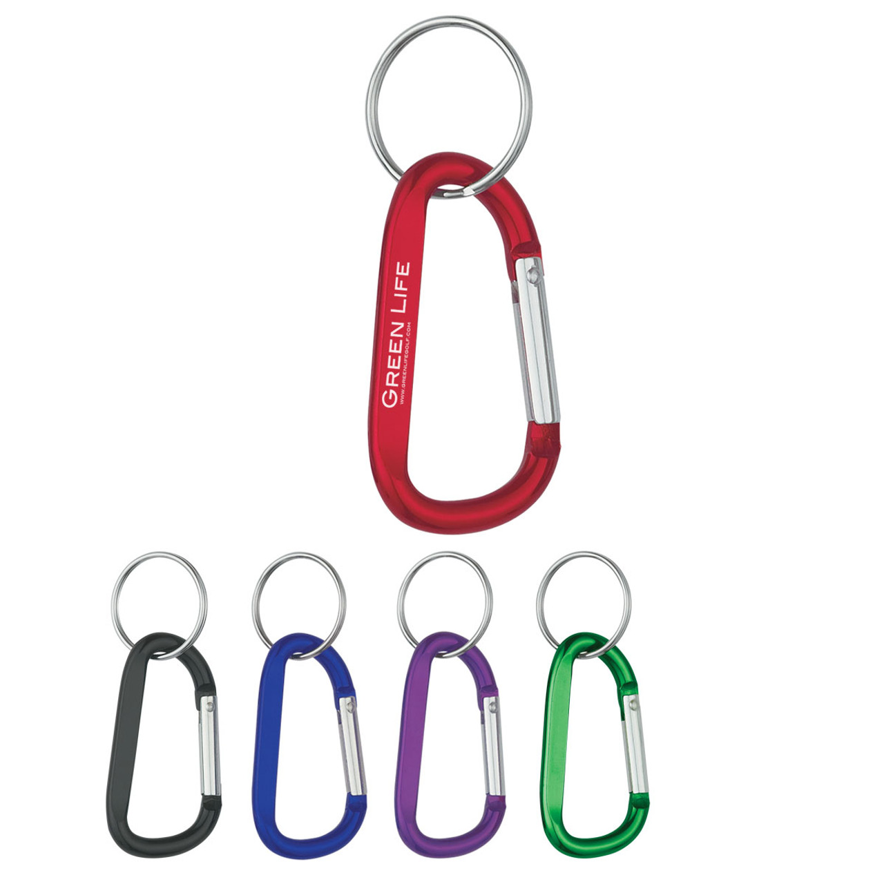 Custom 8mm Carabiner With Split Ring 2082