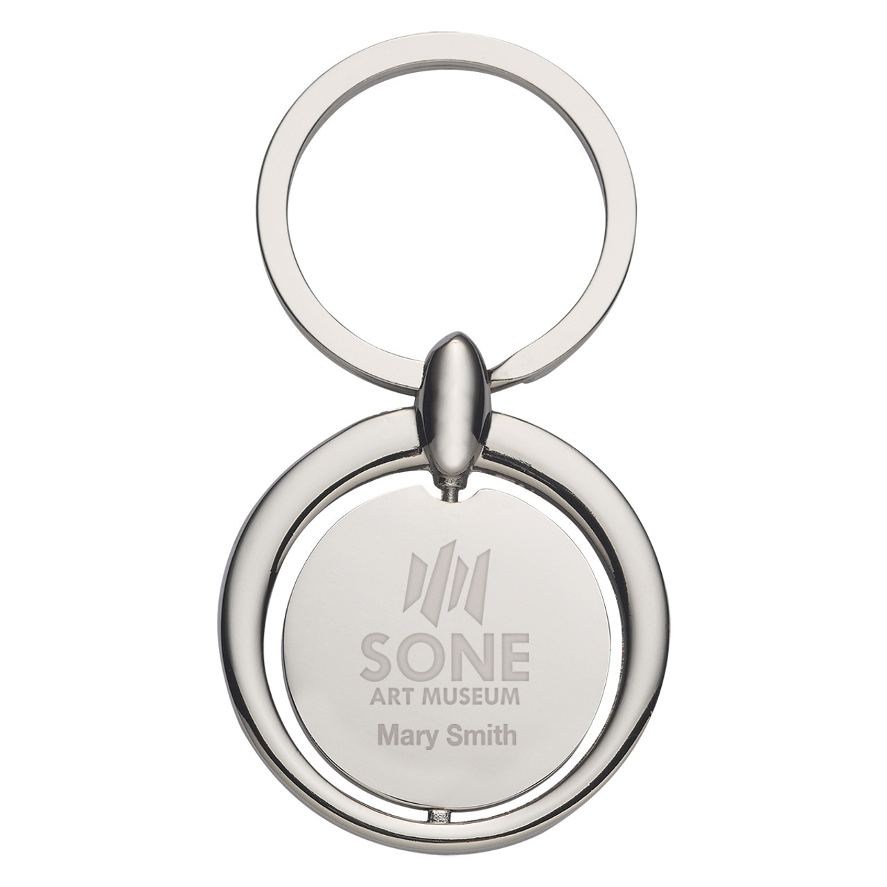 Custom Circular Metal Key Tag 4713